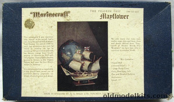 A A Hales Ltd Mayflower Pilgrim Ship Marinecraft Kit - 13 Inch Long Wooden Ship Kit, 651 plastic model kit